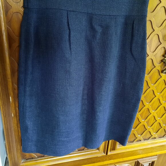 J. Crew Navy Blue Sheath Dress with Waist Tabs - Size 2P - Picture 12 of 16